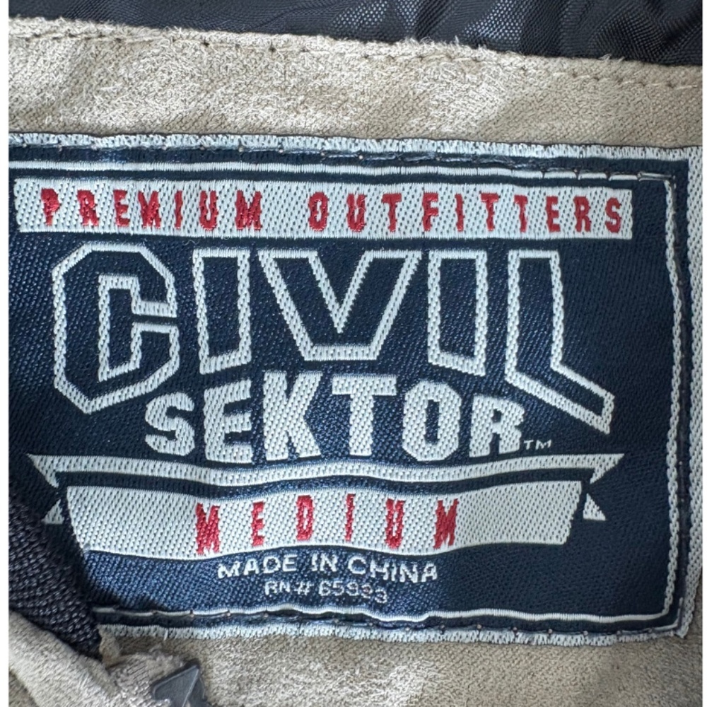 Civil Sektor Black & Beige Two-Tone Bomber Jacket Men’s M (Women’s L - Picture 8 of 9